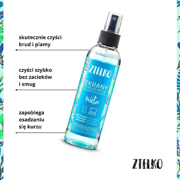 Zielko piparmündi lõhnaga ekraanipuhastusvahend 200ml